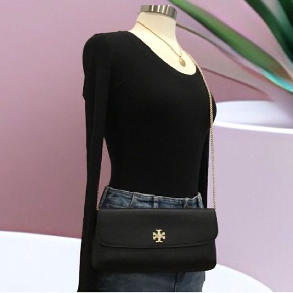 TORY BURCH DIANA CLUTCH BLACK CROSSBODY BAG - Picture 6 of 10